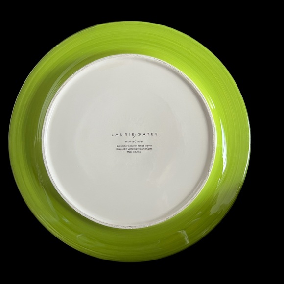 Vintage Laurie Gates Plate Tomatoes and Peas Textured 11 1/2 “dia - Picture 5 of 6